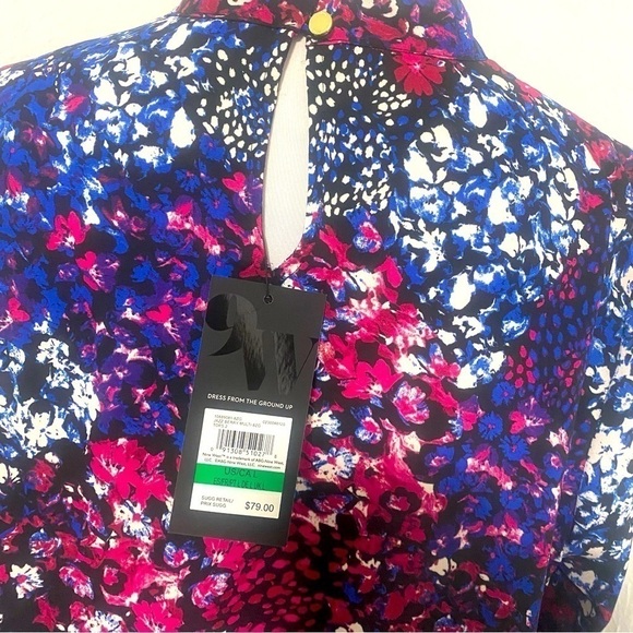 Nine West Women’s Jazz Berry Long Sleeve Blouse Colorful Size Large NWT - Picture 5 of 10